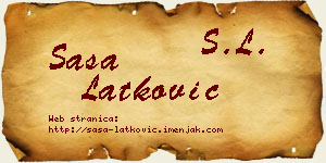 Saša Latković vizit kartica
